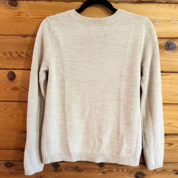 Garnet Hill fox Wool Blend Sweater XS - Picture 2 of 5